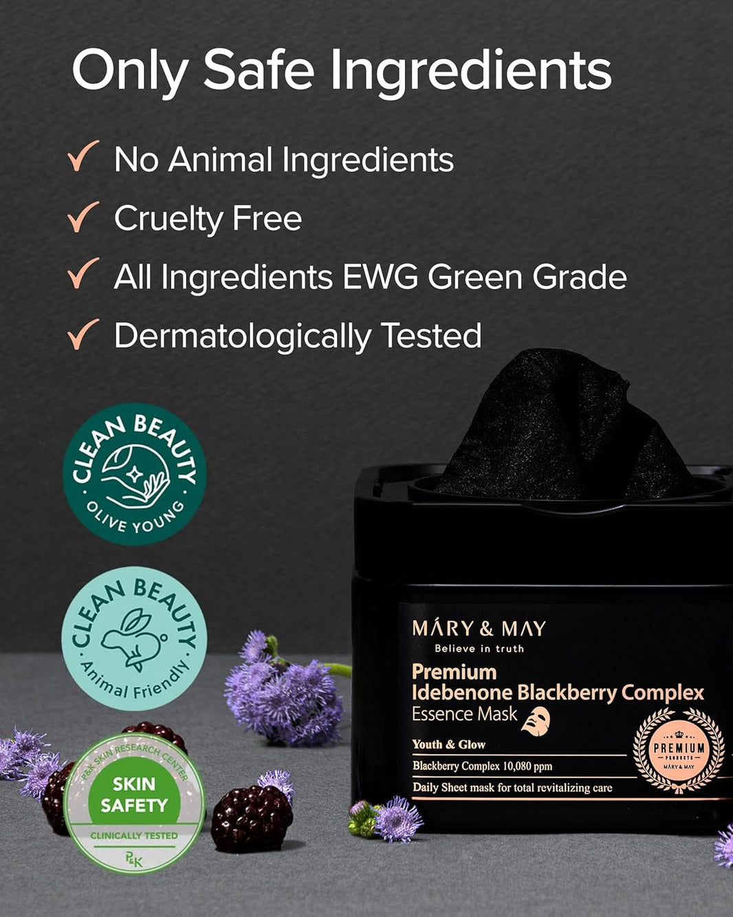 Mary & May Premium Idebenone Blackberry Complex Essence Mask-Mary & May Premium Idebenone Blackberry Complex Essence Mask