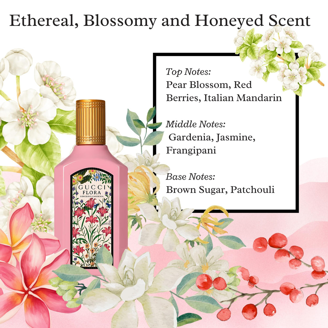 Gucci Flora Gorgeous Gardenia for Women 3.3 oz Eau de Parfum Spray-Gucci Flora Gorgeous Gardenia for Women 3.3 oz Eau de Parfum Spray