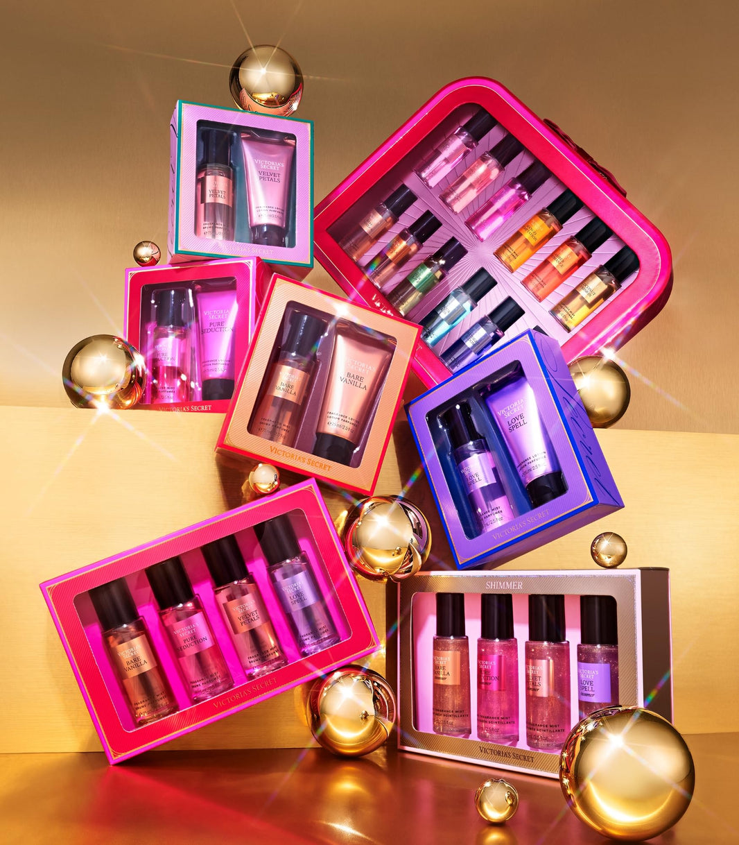 Victoria's Secret Fragrance Mist Collection 4 Piece Mini Mist Gift Set, Assorted Scents, Gift Set for Women-Victoria's Secret Fragrance Mist Collection 4 Piece Mini Mist Gift Set, Assorted Scents, Gift Set for Women