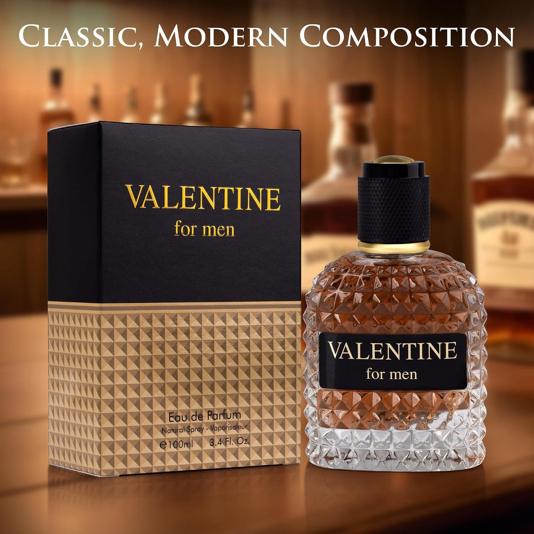 URBAN COLLECTION Valentine for Men Eau De Parfum- Top Notes of Woody & Outdoor - Middle Scent of Roasted Coffee Bean, Chocolate & Hazelnut - Free of Paraben - Elegant 100ml Bottle, Men Parume-URBAN COLLECTION Valentine for Men Eau De Parfum- Top Notes of Woody & Outdoor - Middle Scent of Roasted Coffee Bean, Chocolate & Hazelnut - Free of Paraben - Elegant 100ml Bottle, Men Parume