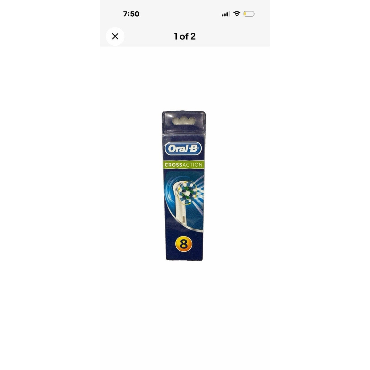 Oral-B Cross Action Electric Toothbrush Replacement Brush Heads - Pack of 8-Oral-B Cross Action Electric Toothbrush Replacement Brush Heads - Pack of 8