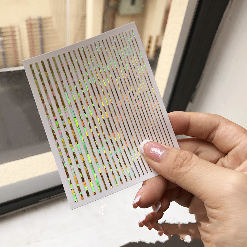 Nail art fluorescent line adhesive stickers-717211b593d097e1c0bbaae3ec4cf927