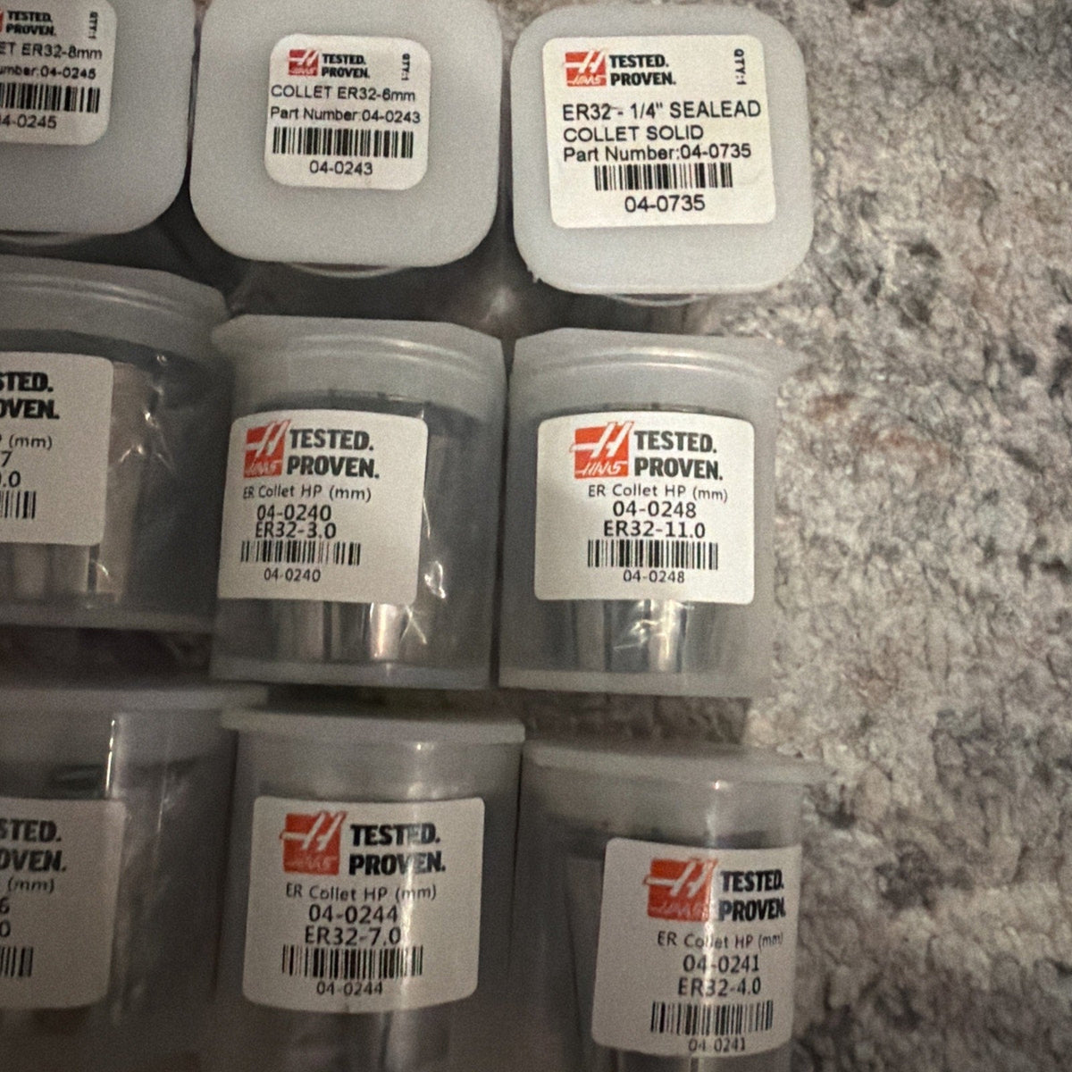 Haas ER32 Collet Lot – 12pc Mixed Sizes – CNC Tooling – New in Cases-Haas ER32 Collet Lot – 12pc Mixed Sizes – CNC Tooling – New in Cases