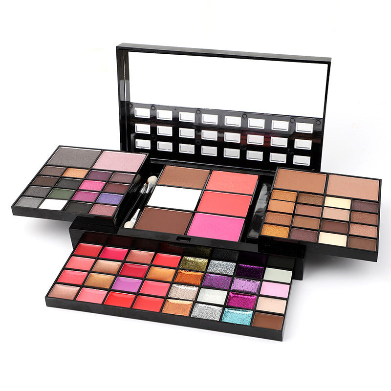 74 Colors Makeup Set Lip Gloss Blush Eyeshadow Highlight Combination Plate Wholesale Makeup Set-1984a3c022b8b89ddc7ff78a8da341d3