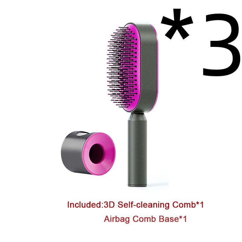 Self Cleaning Hair Brush For Women One-key Cleaning Hair Loss Airbag Massage Scalp Comb Anti-Static Hairbrush-717c970a0ae74a05efcf6255195f019e