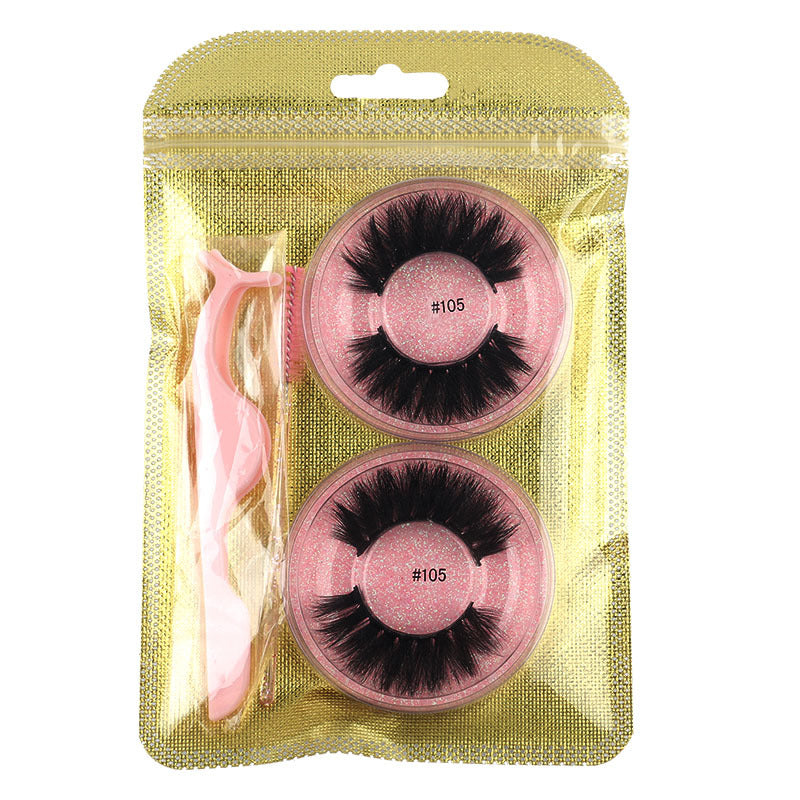 False Eyelashes Mink Hair Natural Bushy Round Set Beauty Tools-4ec6f6c23688086e2b5ce600ce042943