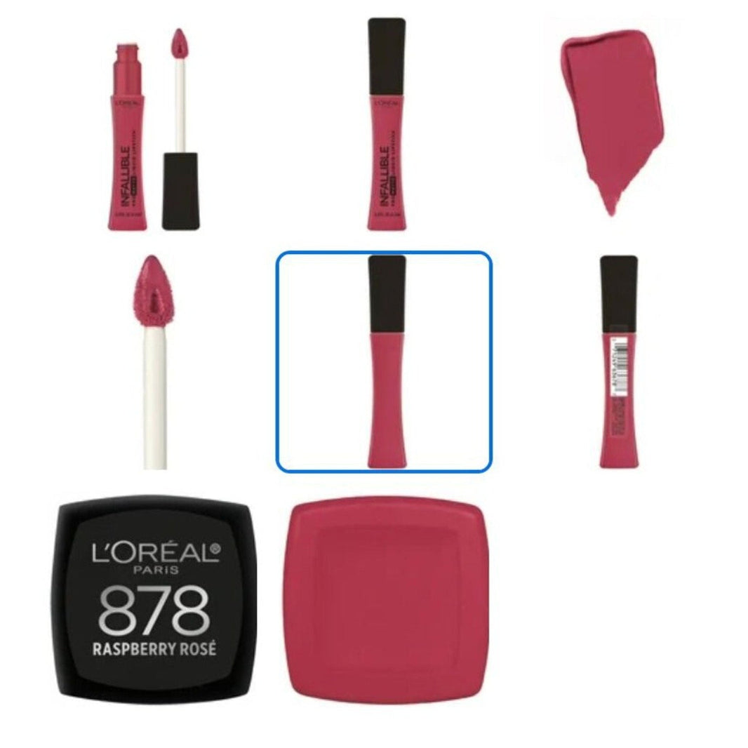 L'Oreal Paris Infallible Pro Matte Liquid Lipstick, Raspberry Rose 0.21 oz-L'Oreal Paris Infallible Pro Matte Liquid Lipstick, Raspberry Rose 0.21 oz