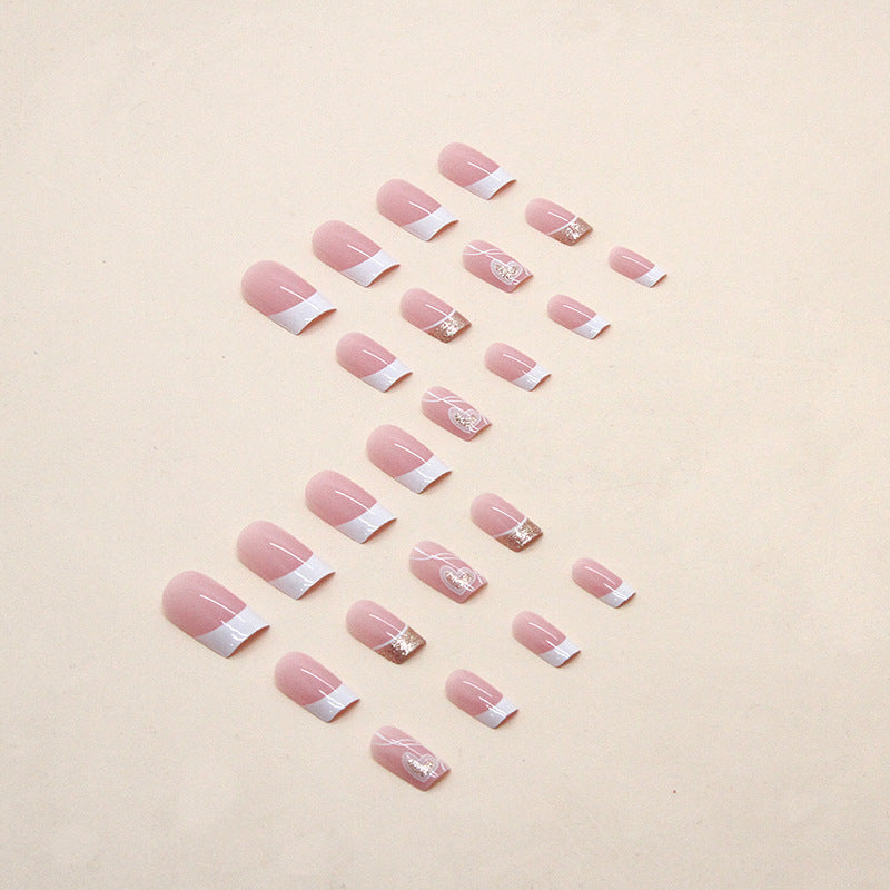 Women's Simple Love Sweet Wear Fake Nails-7efaa98a53c8ad775ee63d2ad6676e5a
