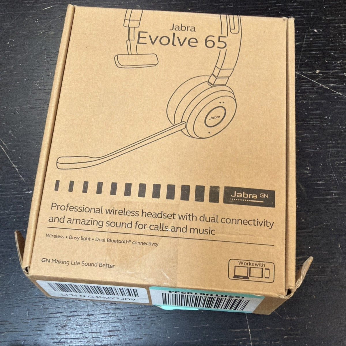 Jabra Evolve 65 SE Mono Wireless Headset with Bluetooth and Noise Cancelling Mic-Jabra Evolve 65 SE Mono Wireless Headset with Bluetooth and Noise Cancelling Mic