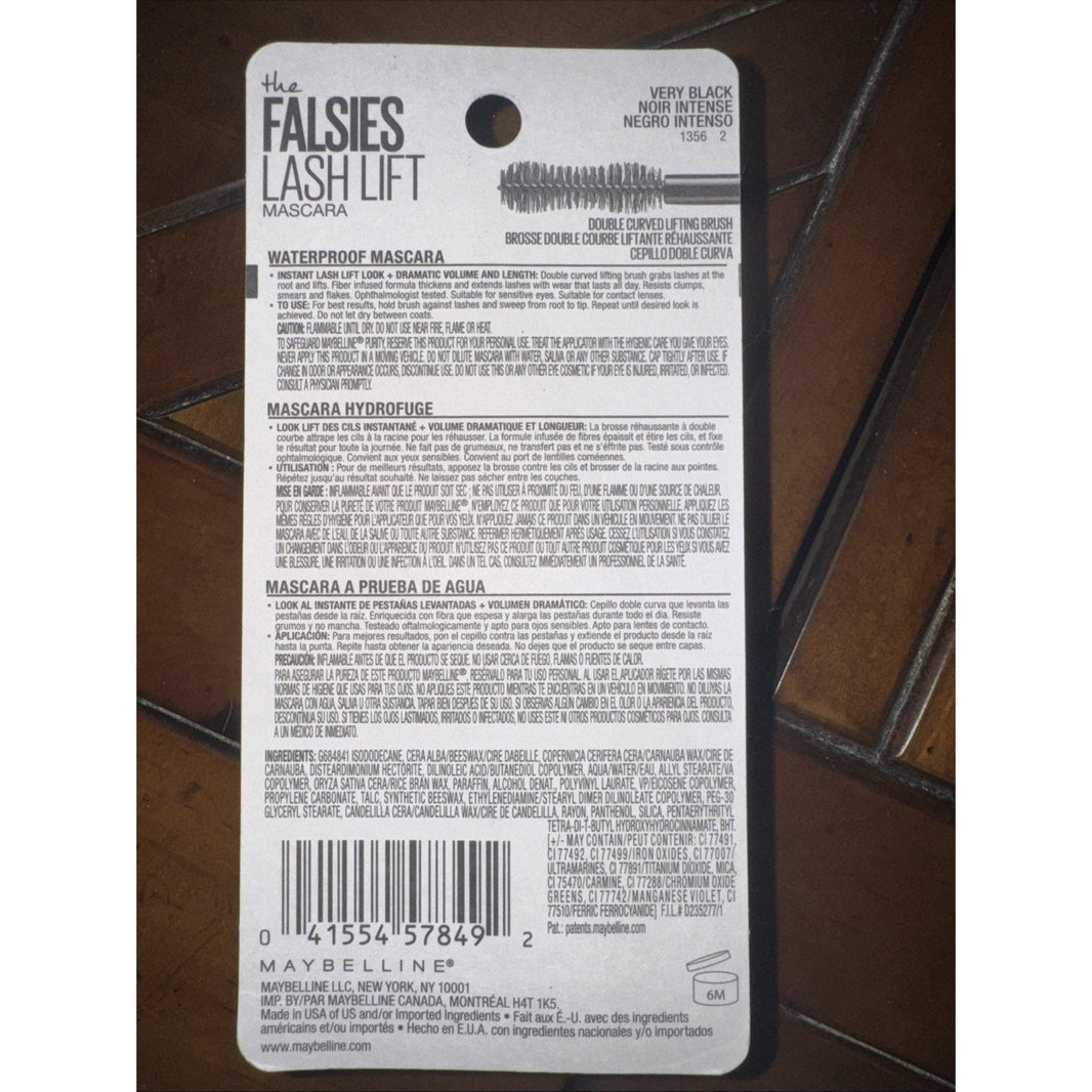 Maybelline New York Falsies Lash Lift Waterproof Mascara 0.29 oz 202 Very Black-Maybelline New York Falsies Lash Lift Waterproof Mascara 0.29 oz 202 Very Black