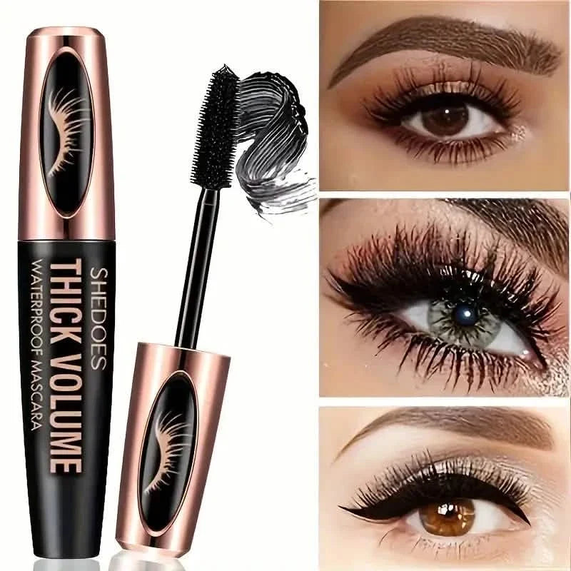8D Curler Fiber Lash Mascara - Waterproof, Black, Thick Eyelash Shaping-8D Curler Fiber Lash Mascara - Waterproof, Black, Thick Eyelash Shaping