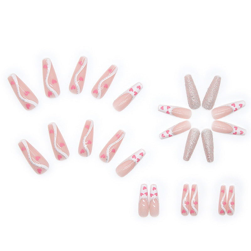 Wearable Finished Nail Beauty Love Fake Nails-f4f13f32df385fe9111d67e1b4aaa599