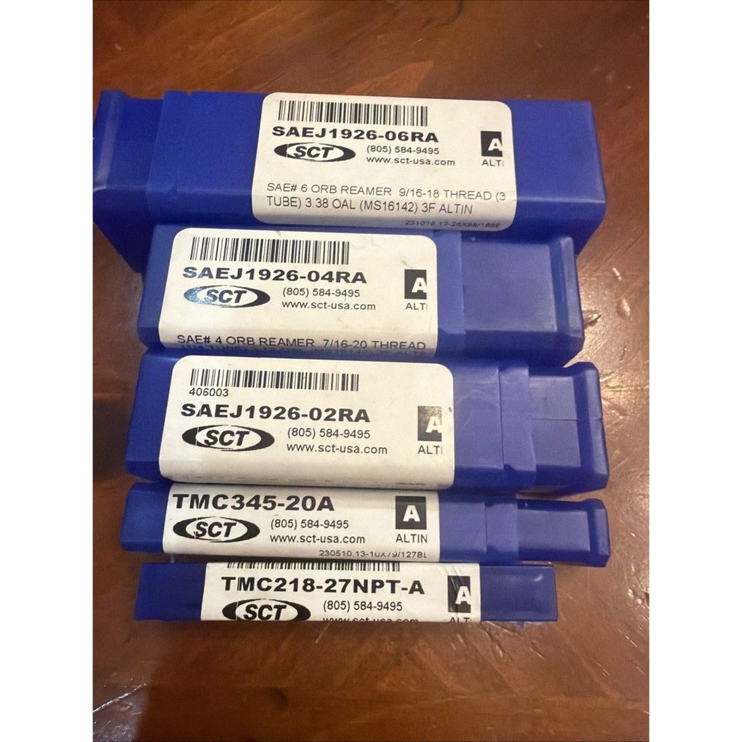 SCT ORB Reamer Set SAEJ1926 Altin (5pc) Mixed Sizes New/Open Box-SCT ORB Reamer Set SAEJ1926 Altin (5pc) Mixed Sizes New/Open Box