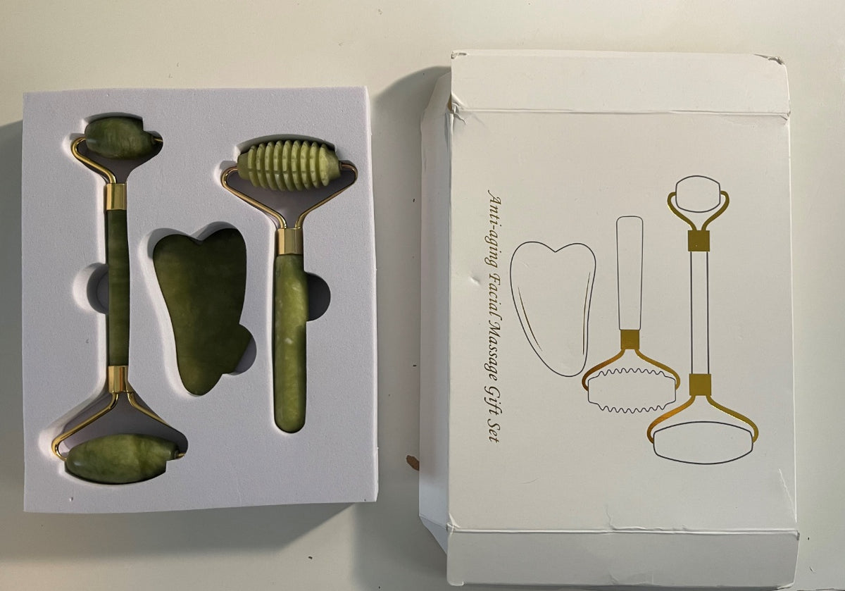 Massage Roller With Three Sets Of Facial Jade Massager-6580334f9aa655d4bc8d448a3a2fef45