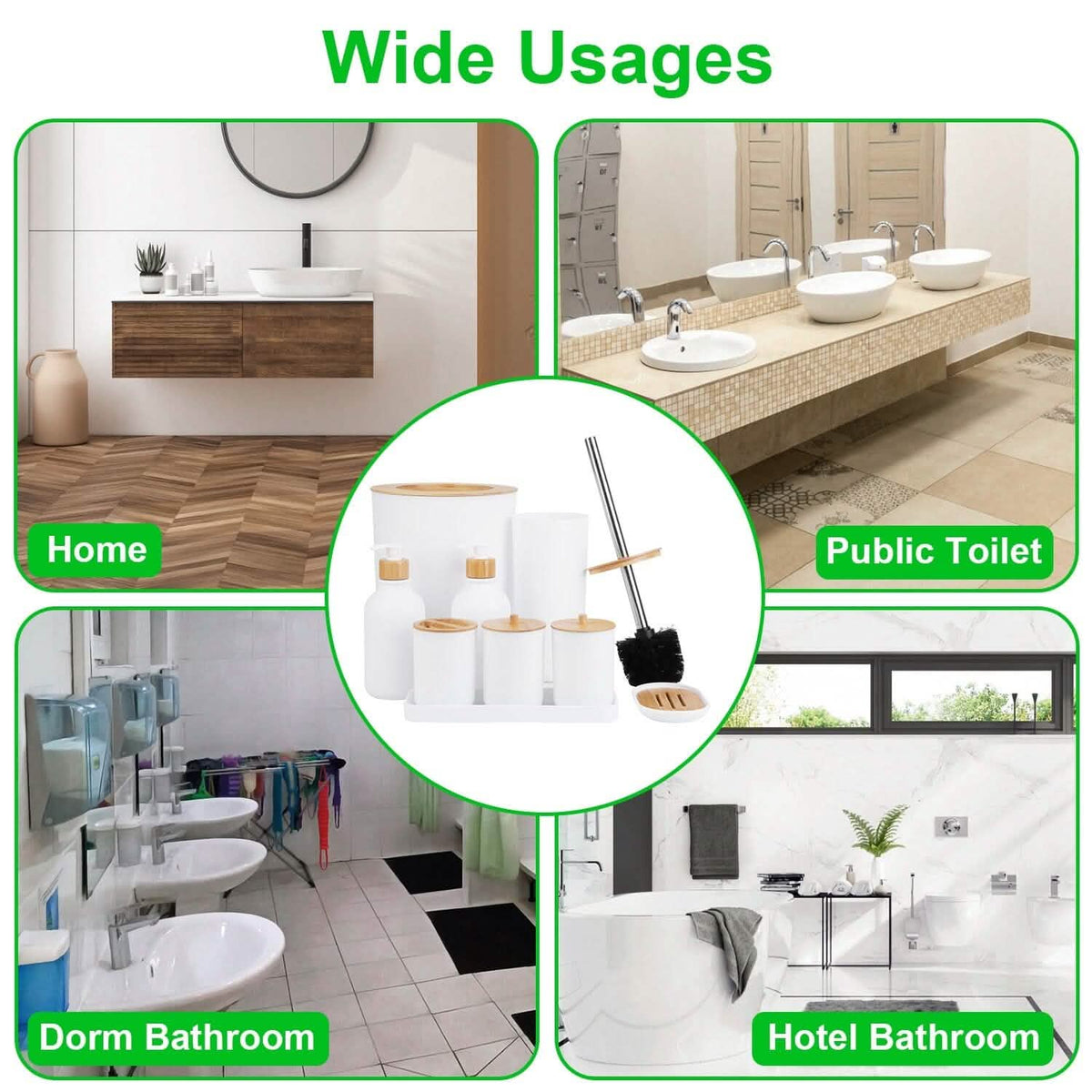 9-Piece: Bathroom Accessories Set-9-Piece: Bathroom Accessories Set
