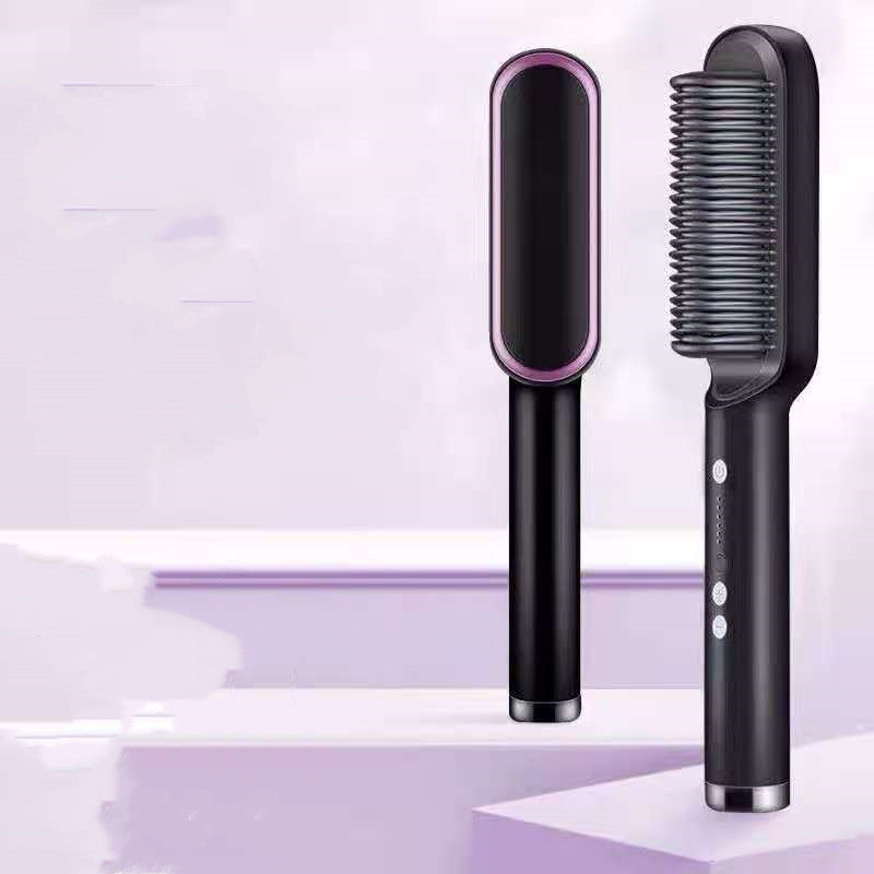 New 2 In 1 Hair Straightener Hot Comb Negative Ion Curling Tong Dual-purpose Electric Hair Brush-76ad5cc9259ba7040d81830f1693e883