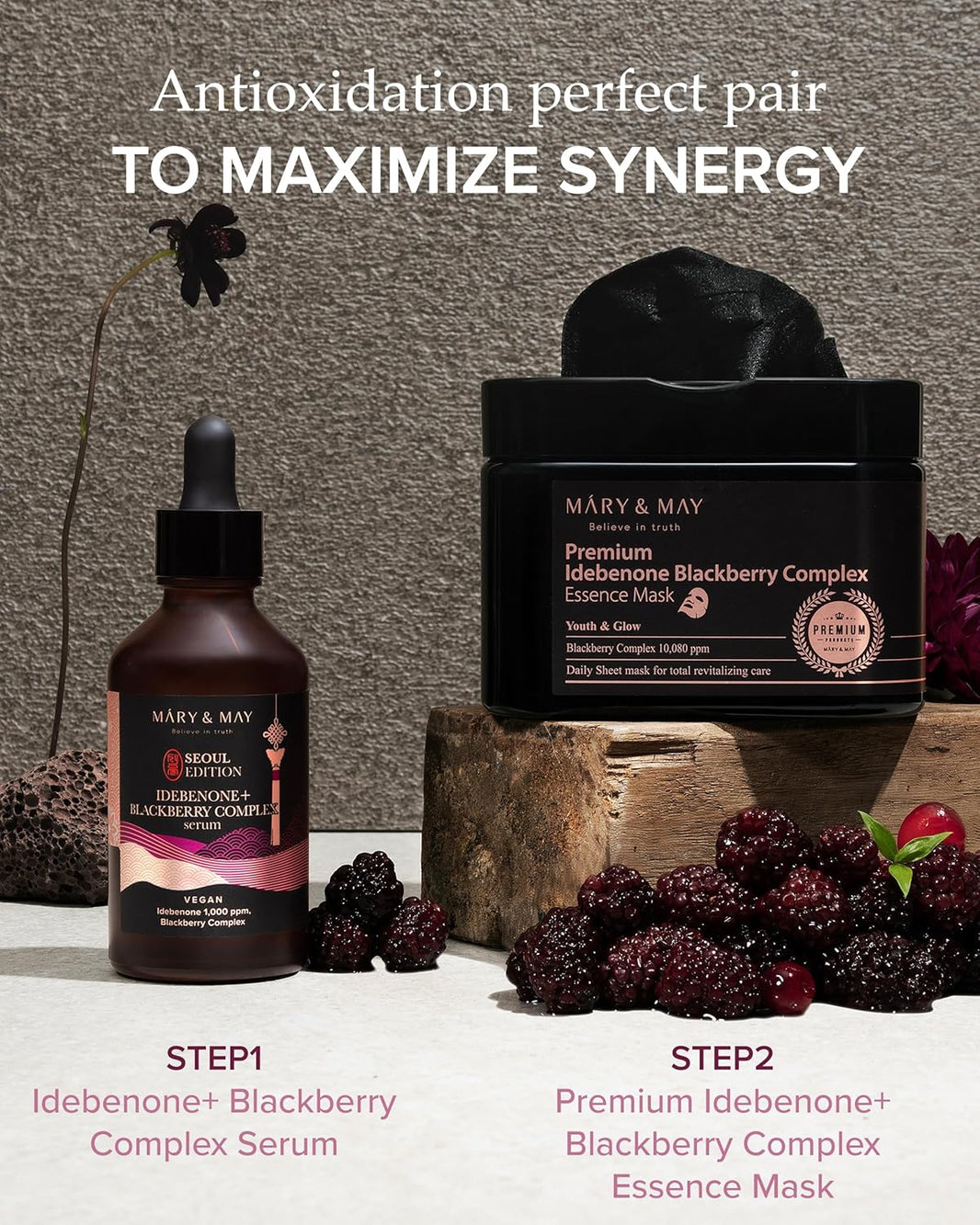 Mary & May Vegan Idebenone+ Blackberry Complex Serum-Mary & May Vegan Idebenone+ Blackberry Complex Serum