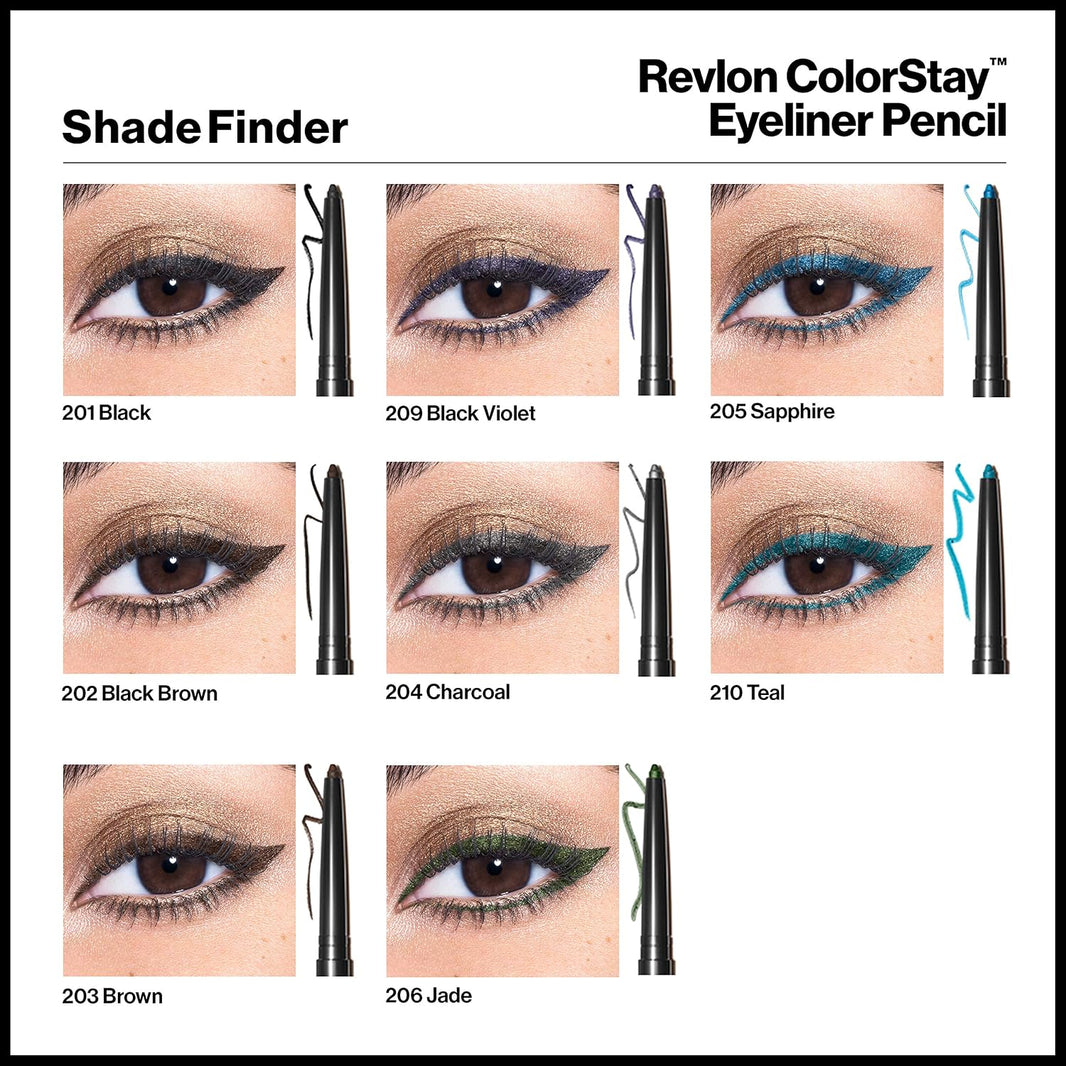 Revlon ColorStay Pencil Waterproof Eyeliner, Smudge-Proof, Eye Makeup with Built-In Sharpener, Long-Lasting, Matte Finish, 201 Black, 2 pack-Revlon ColorStay Pencil Waterproof Eyeliner, Smudge-Proof, Eye Makeup with Built-In Sharpener, Long-Lasting, Matte Finish, 201 Black, 2 pack