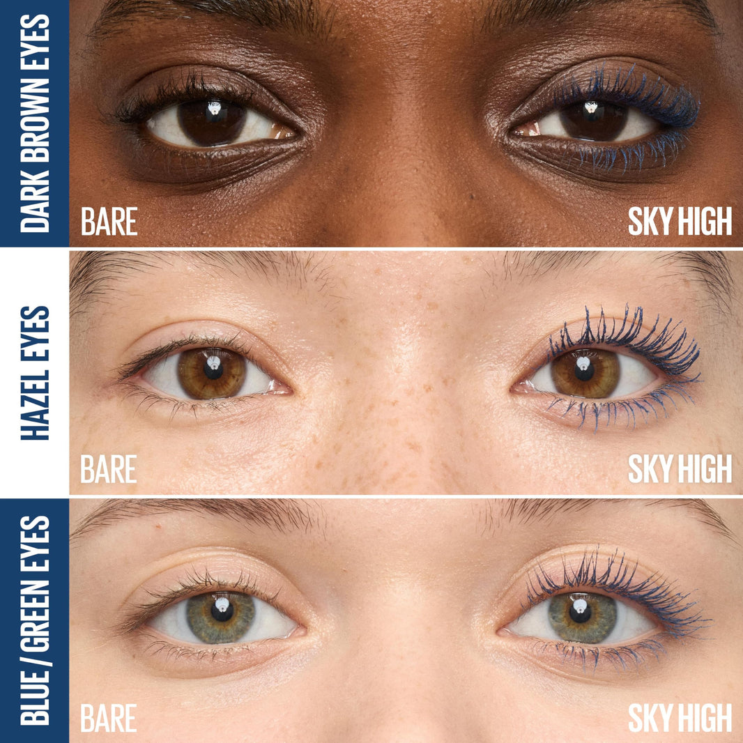 Maybelline Lash Sensational Sky High Washable Mascara Makeup, Volumizing, Lengthening, Defining, Curling, Multiplying, Buildable Formula, Blackest Black, 1 Count-Maybelline Lash Sensational Sky High Washable Mascara Makeup, Volumizing, Lengthening, Defining, Curling, Multiplying, Buildable Formula, Blackest Black, 1 Count