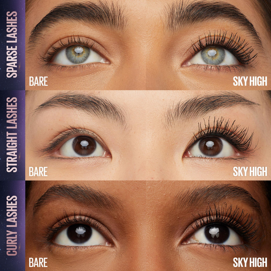 Maybelline Lash Sensational Sky High Washable Mascara Makeup, Volumizing, Lengthening, Defining, Curling, Multiplying, Buildable Formula, Blackest Black, 1 Count-Maybelline Lash Sensational Sky High Washable Mascara Makeup, Volumizing, Lengthening, Defining, Curling, Multiplying, Buildable Formula, Blackest Black, 1 Count