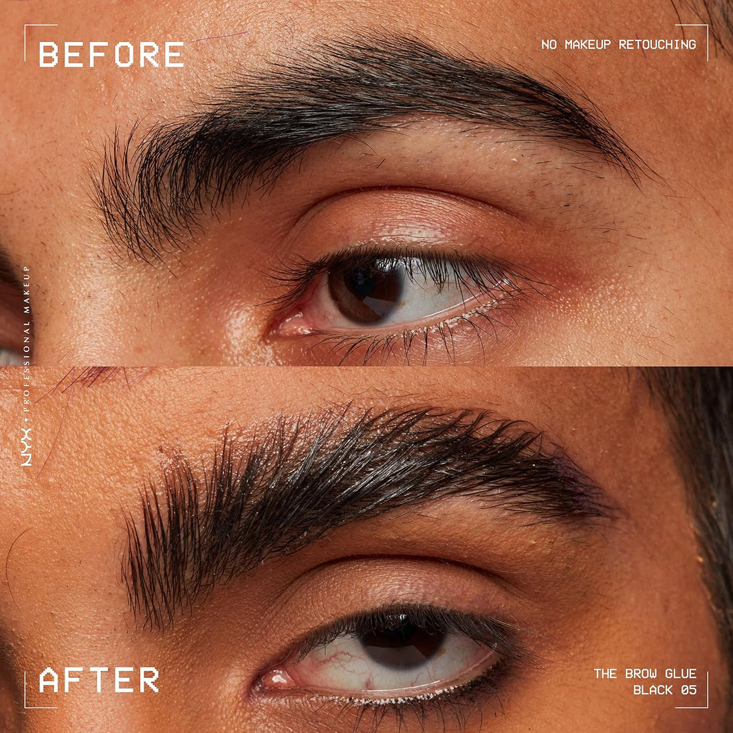 NYX PROFESSIONAL MAKEUP The Brow Glue, Extreme Hold Eyebrow Gel - Clear-NYX PROFESSIONAL MAKEUP The Brow Glue, Extreme Hold Eyebrow Gel - Clear