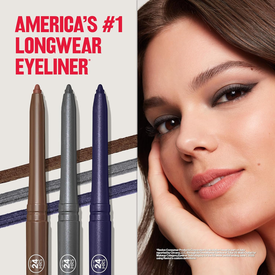 Revlon ColorStay Pencil Waterproof Eyeliner, Smudge-Proof, Eye Makeup with Built-In Sharpener, Long-Lasting, Matte Finish, 201 Black, 2 pack-Revlon ColorStay Pencil Waterproof Eyeliner, Smudge-Proof, Eye Makeup with Built-In Sharpener, Long-Lasting, Matte Finish, 201 Black, 2 pack