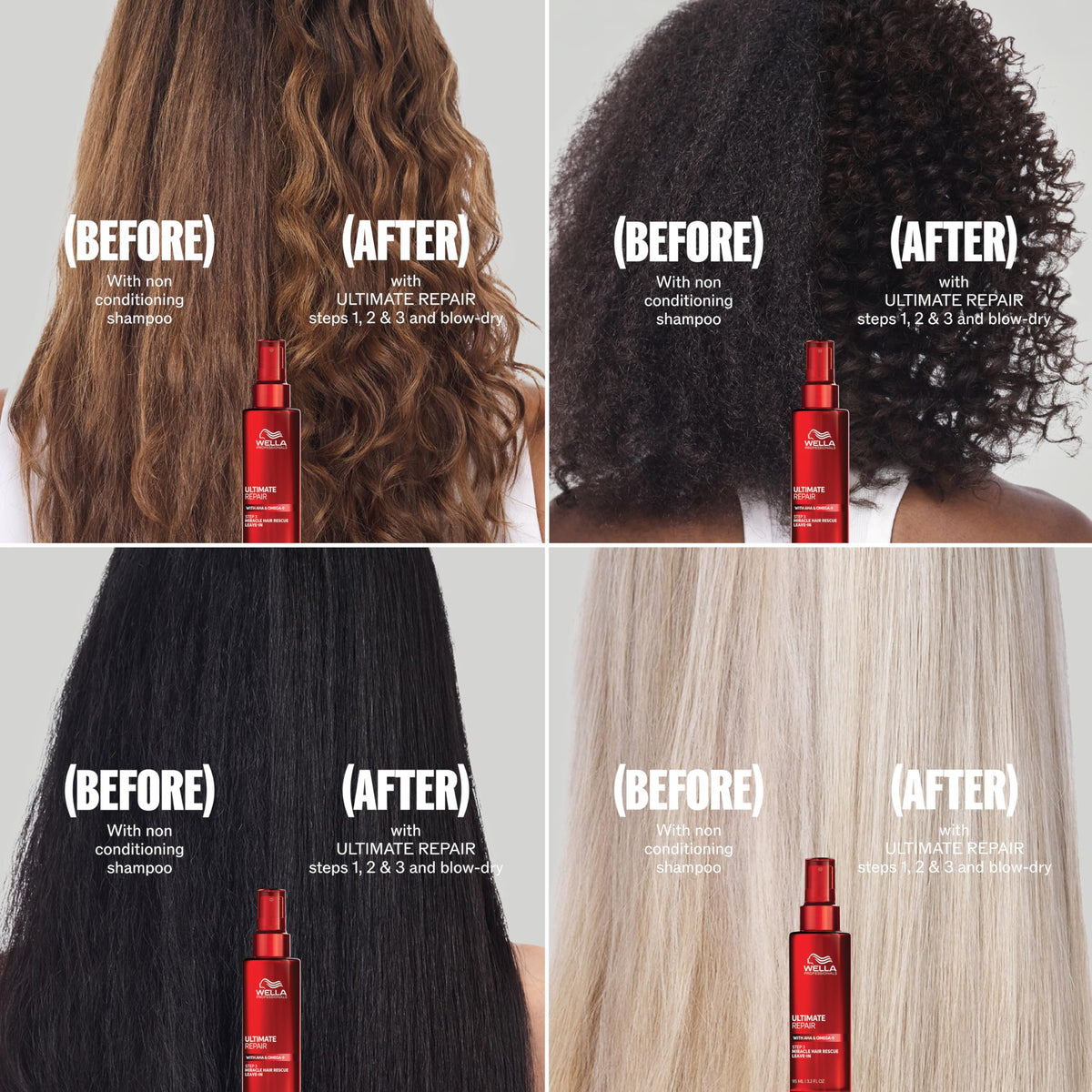 Wella Professionals ULTIMATE REPAIR Shampoo for Damaged Hair | Repairs, Strengthens, & Moisturizes with AHA & Omega-9 | For All Hair Types-Wella Professionals ULTIMATE REPAIR Shampoo for Damaged Hair | Repairs, Strengthens, & Moisturizes with AHA & Omega-9 | For All Hair Types
