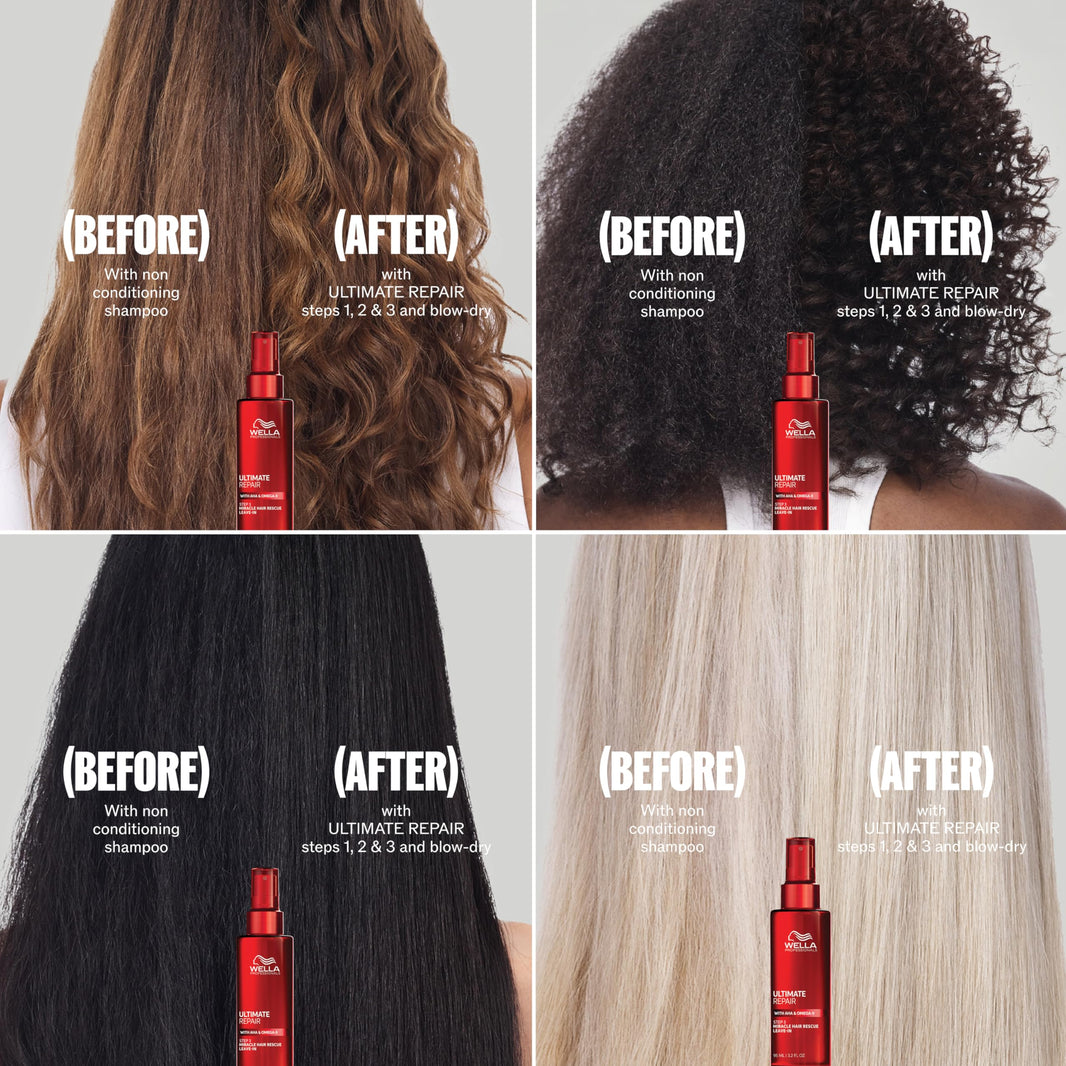 Wella Professionals ULTIMATE REPAIR Shampoo for Damaged Hair | Repairs, Strengthens, & Moisturizes with AHA & Omega-9 | For All Hair Types-Wella Professionals ULTIMATE REPAIR Shampoo for Damaged Hair | Repairs, Strengthens, & Moisturizes with AHA & Omega-9 | For All Hair Types