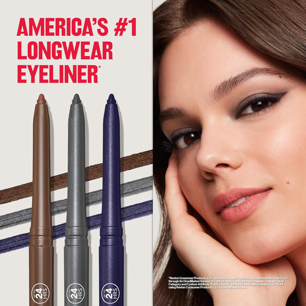 Revlon ColorStay Pencil Waterproof Eyeliner, Smudge-Proof, Eye Makeup with Built-In Sharpener, Long-Lasting, Matte Finish, 201 Black, 2 pack-Revlon ColorStay Pencil Waterproof Eyeliner, Smudge-Proof, Eye Makeup with Built-In Sharpener, Long-Lasting, Matte Finish, 201 Black, 2 pack