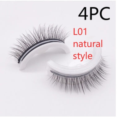 Reusable 3D Mink Lashes Natural False Eyelashes Self Adhesive Fake Glue Free Makeup Eyelash Extension Silk-4bb972ceb9e56d4123414c2e51330c85