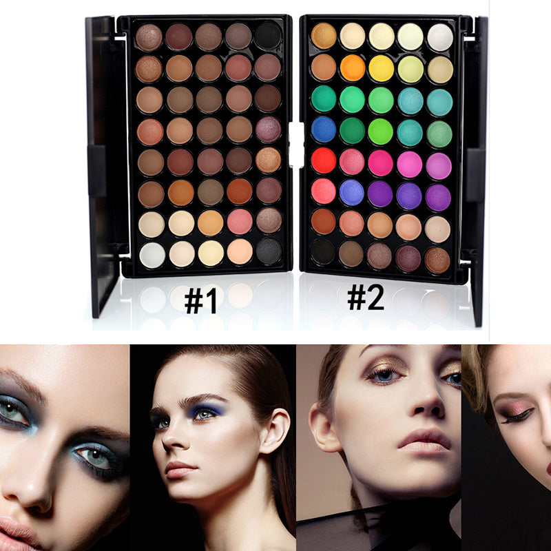 Palette Matte Eyeshadow Pallete Glitter Powder Eye Shadow Earth Shadow Brush Set-32128023e1c7f9543daacfb2cf75e384