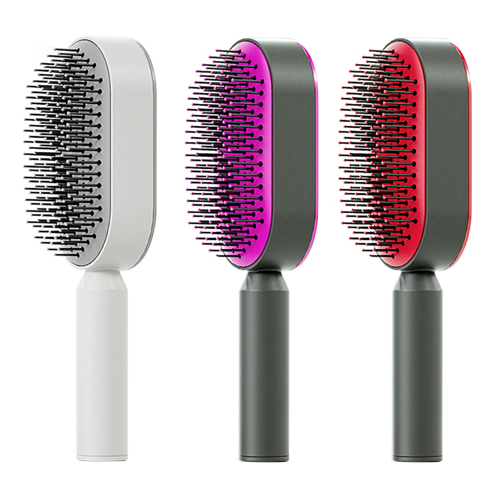 Self Cleaning Hair Brush For Women One-key Cleaning Hair Loss Airbag Massage Scalp Comb Anti-Static Hairbrush-42197d4d329d46c578687c4f3f3c90ca