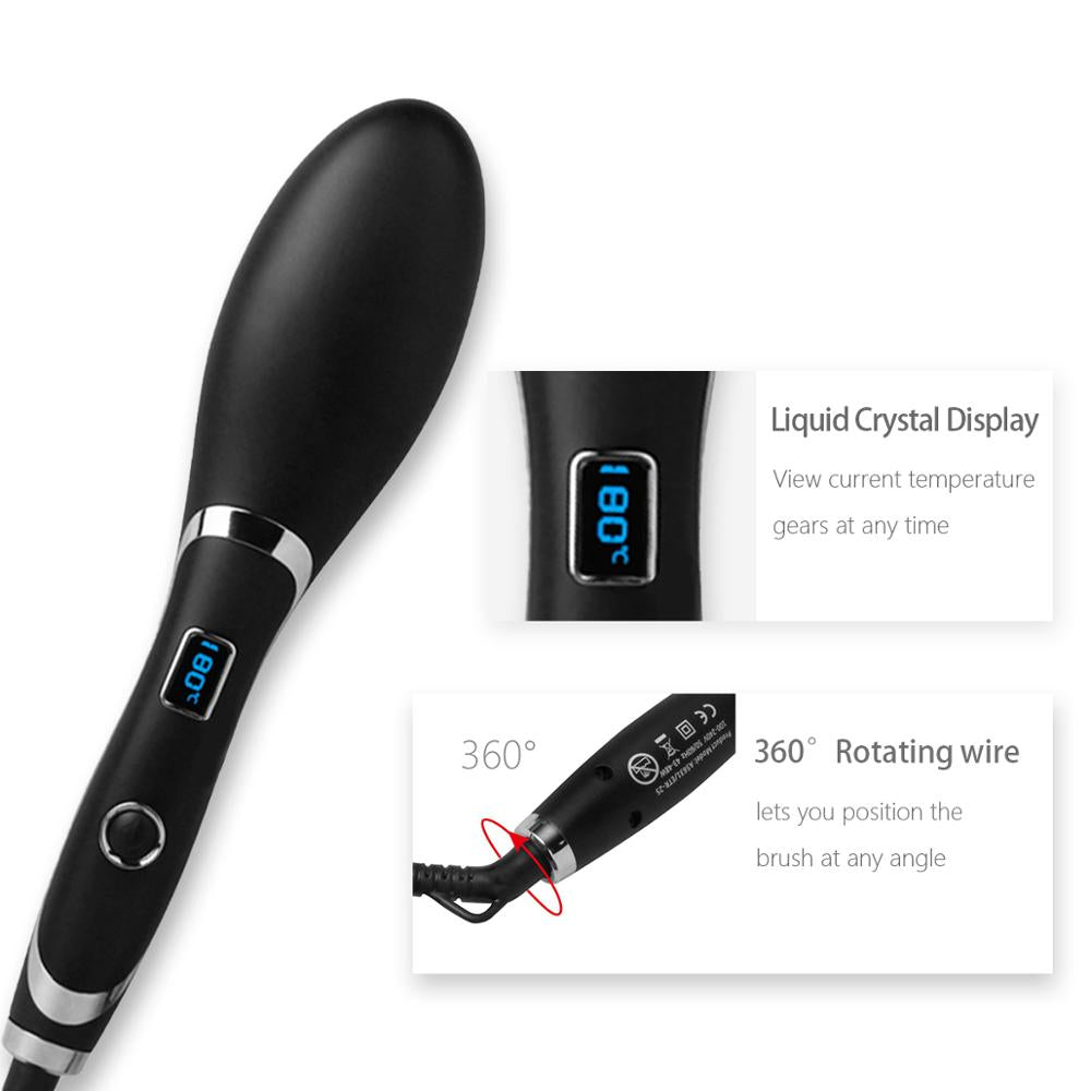 Hair Straightener Comb Hair Electric Brush Comb Irons Auto Straight Hair Comb-5c3f49cef6cbe69f08ea674c2e3a0595