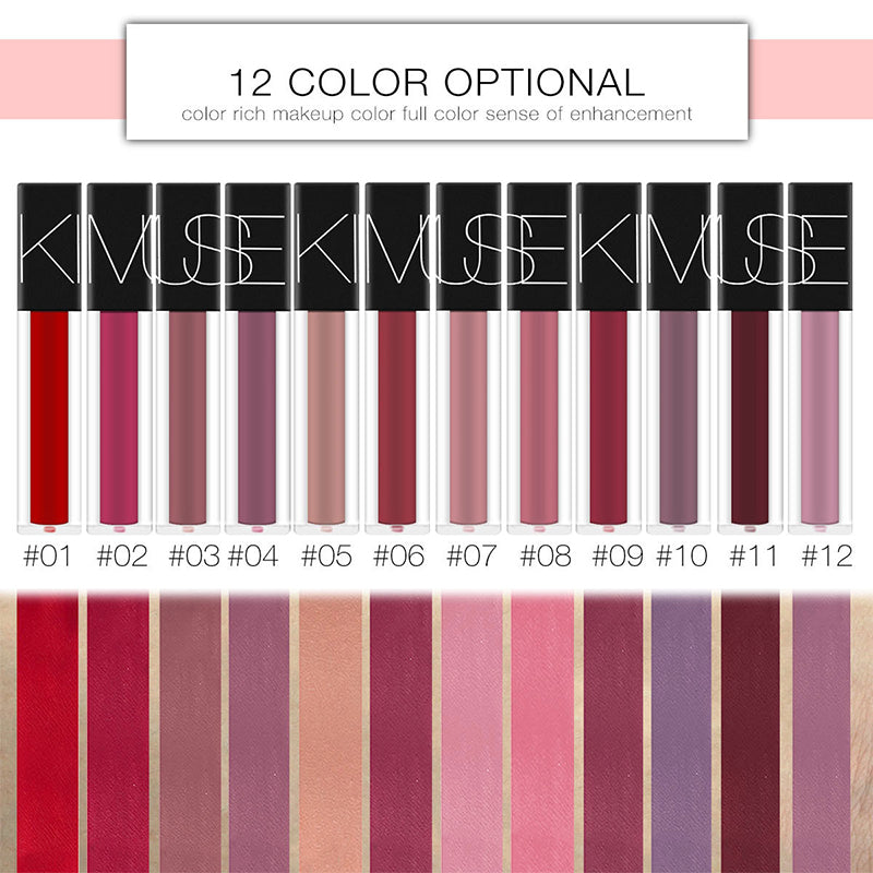 KIMUSE Makeup Matte Smooth Lipstick Liquid Lipstick Matte Waterproof Lips Makeup Cosmetic Long Lasting Matte Lipstick Makeup-9a7b2321aa433103f6431444740e25f4