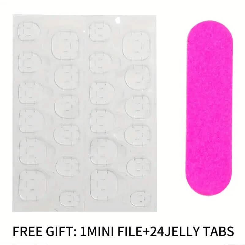96-Pieces: Short Square Acrylic Press-On Nails-96-Pieces: Short Square Acrylic Press-On Nails