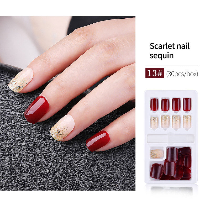 30pcs Detachable False Nail Artificial Tips Set Full Cover for Short Decoration-bcd4d76c8a90cdd13317c26a5fee624c