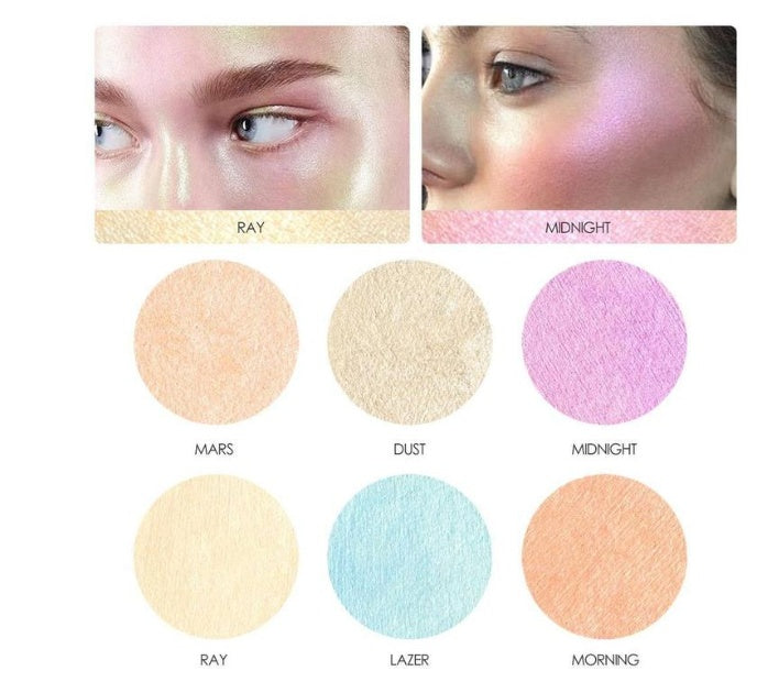 Focallure 6-Color Northern Lights Glow Bronzer Palette-993450e41e6e819e8dd6f49a2c7159c6