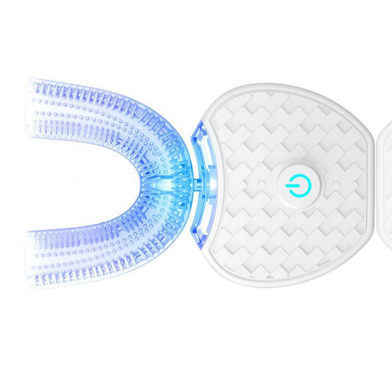 360 Degrees Intelligent Automatic Electric  Toothbrush Waterproof U Type Tooth Brush Whitening Blue Light USB Charging-c5b8cc1a3fbd8149adce1e8b4e02f42c