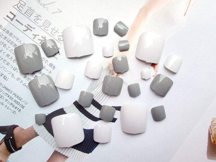 Pro Artificial Acrylic Toe Nails 24pcs Patch-8f52537d75db744262343cbc4577c462