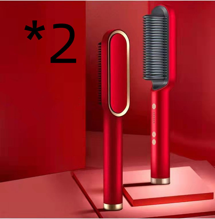 New 2 In 1 Hair Straightener Hot Comb Negative Ion Curling Tong Dual-purpose Electric Hair Brush-2a0981708ebaf008fbda3ae84893003e