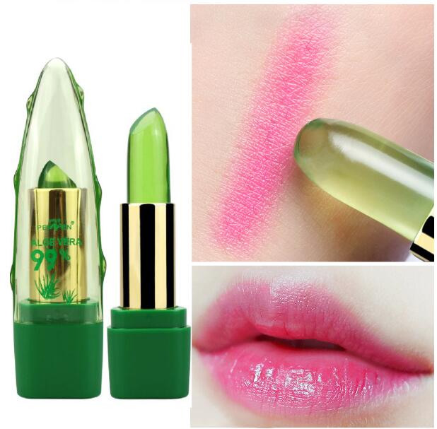 Aloe Vera Gel Color Changing Lipstick Gloss  Moisturizer Anti-drying Desalination Fine-grain Lip Blam Care-428b5eadd0b2fa321696969d093e80d5