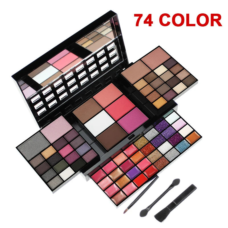 74 Colors Makeup Set Lip Gloss Blush Eyeshadow Highlight Combination Plate Wholesale Makeup Set-6840bdfac4da8fce88194281367c677a