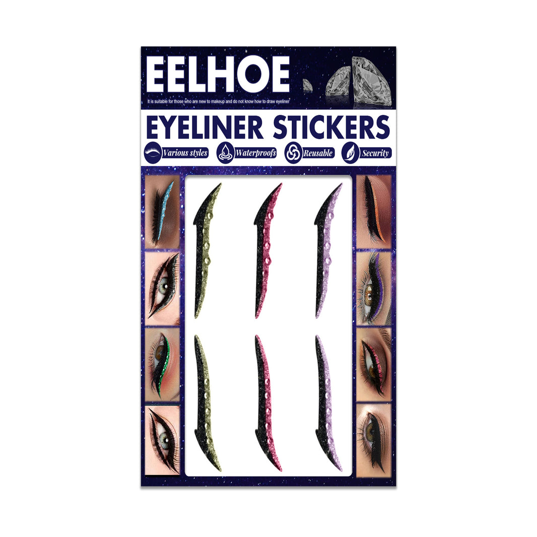 Colored Diamonds Eyelid Line Sticker Waterproof Self-adhesive Eye Liner Eyeliner Stickers Party Sexy Cat Eyes Beauty Makeup Tool-99fab2282eae2af29e42164d30957faf