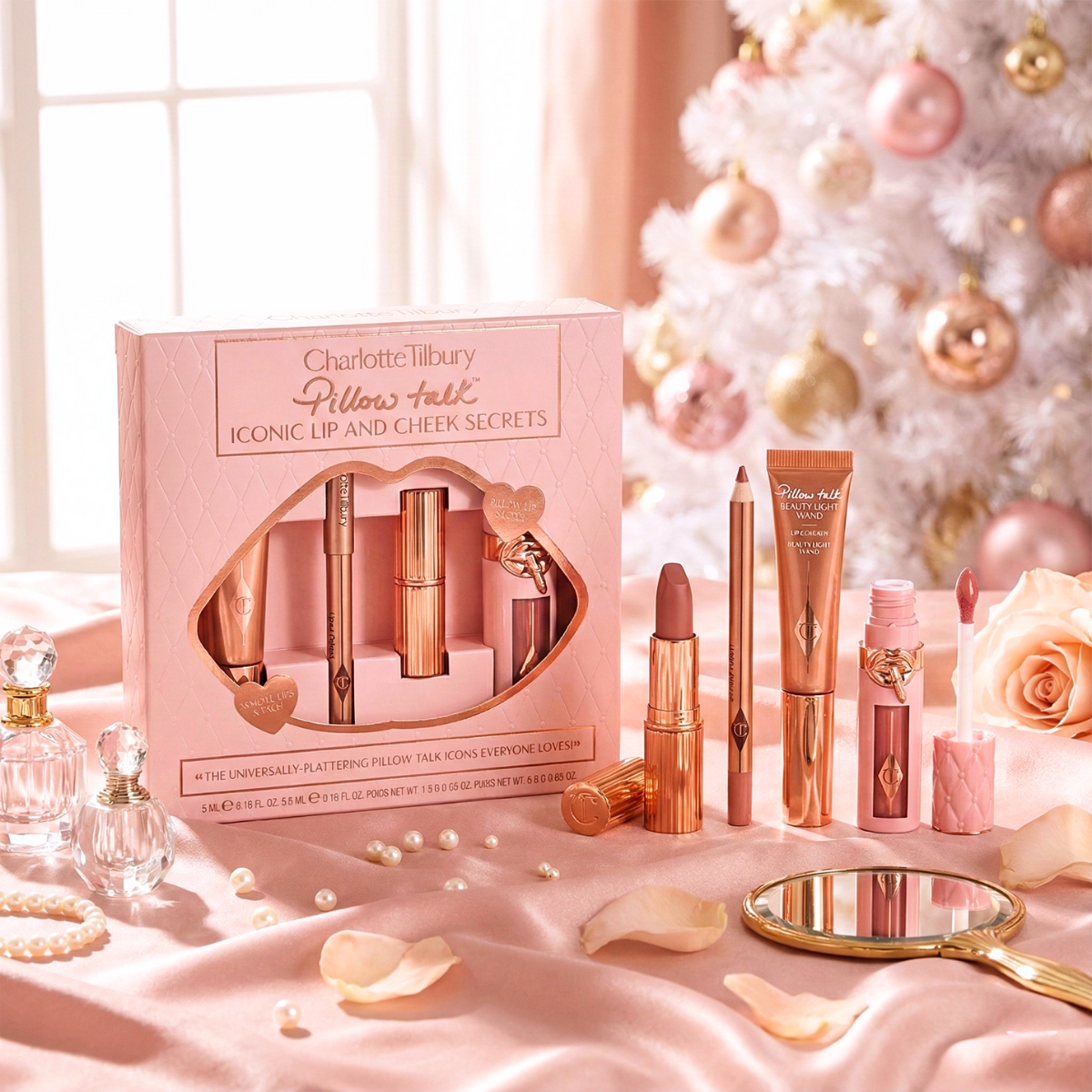 Charlotte Tilbury Pillow Talk Iconic Lip and Cheek Secrets - Pillow Talk-Charlotte Tilbury Pillow Talk Iconic Lip and Cheek Secrets - Pillow Talk