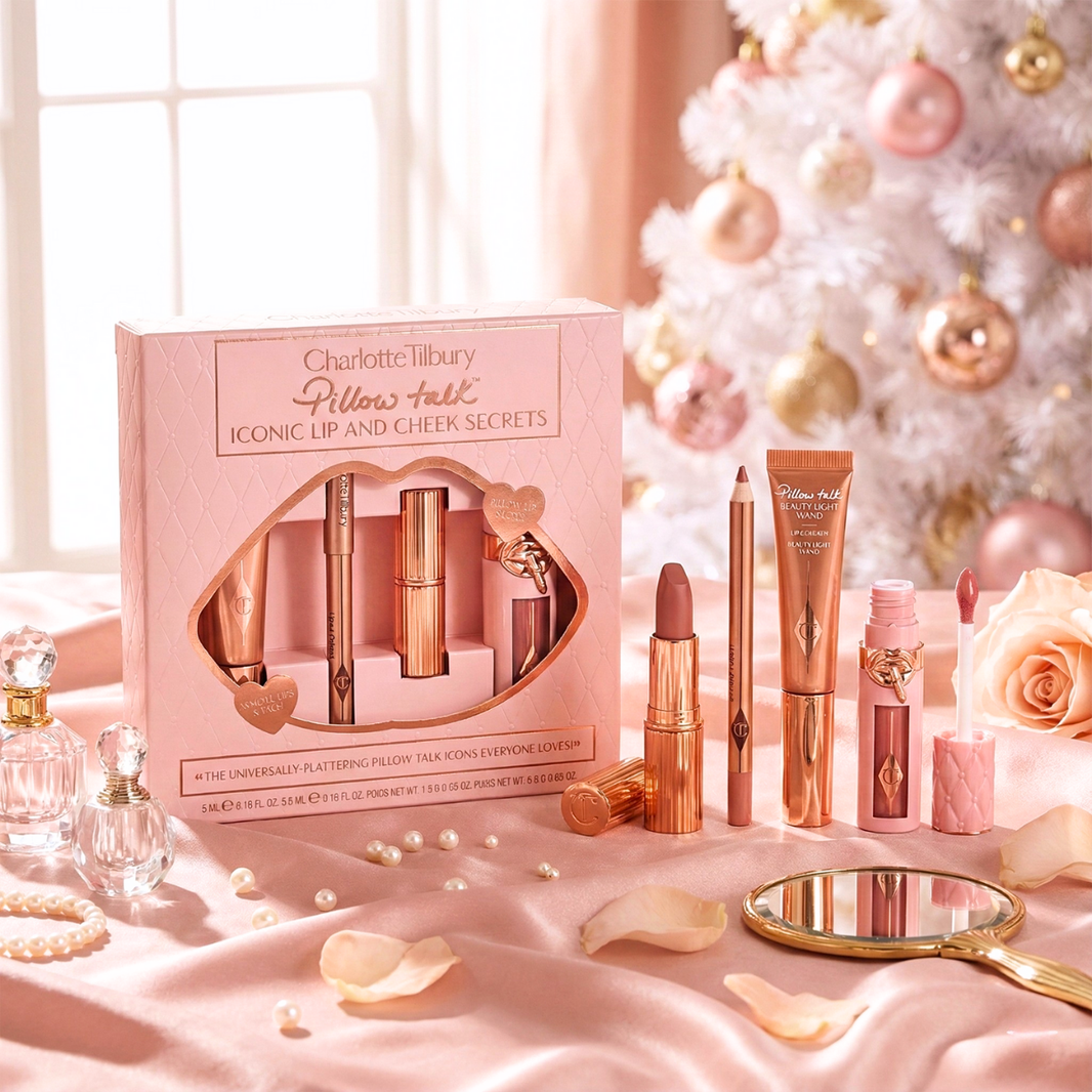 Charlotte Tilbury Pillow Talk Iconic Lip and Cheek Secrets - Pillow Talk-Charlotte Tilbury Pillow Talk Iconic Lip and Cheek Secrets - Pillow Talk