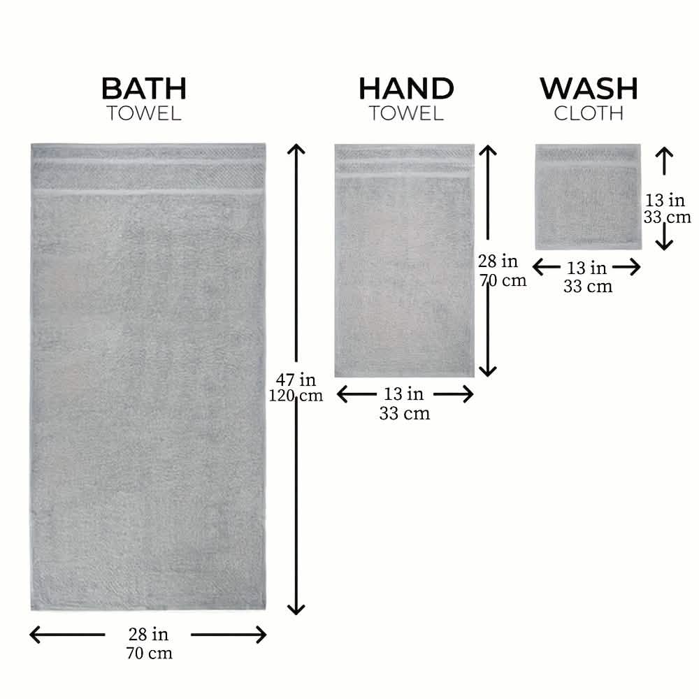 Gray Cotton Bath Towel Set (10–32 pcs)-Gray Cotton Bath Towel Set (10–32 pcs)