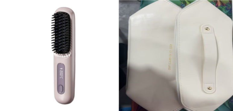 2 In 1 Straight Hair Comb Wireless Hair Straightener Brush Hair Fast Heating Portable Hot Curler USB Charging-5f39f25fe0104599c3bc385f3c8713ba