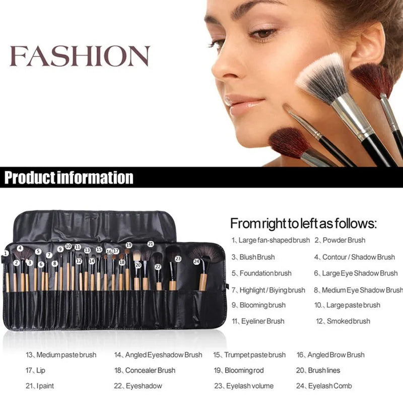 Gift Bag Of 24 Pcs Makeup Brush Sets Professional Cosmetics Brushes Eyebrow Powder Foundation Shadows Pinceaux Make Up Tools-d12769a2cfb5755e11d37bc2738c59f7