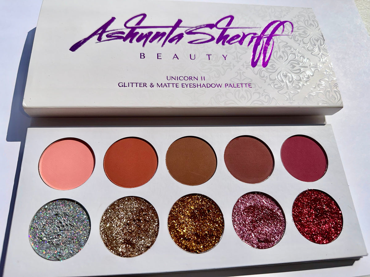 Ashunta Sheriff Beauty Unicorn II Glitter & Matte Shadow Palette-Ashunta Sheriff Beauty Unicorn II Glitter & Matte Shadow Palette