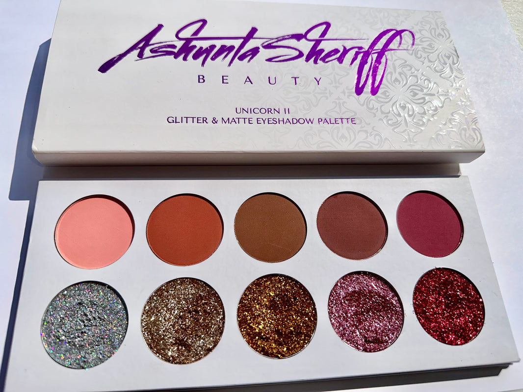 Ashunta Sheriff Beauty Unicorn II Glitter & Matte Shadow Palette-Ashunta Sheriff Beauty Unicorn II Glitter & Matte Shadow Palette